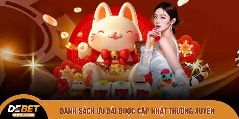 Danh sách ưu đãi được cập nhật thường xuyên